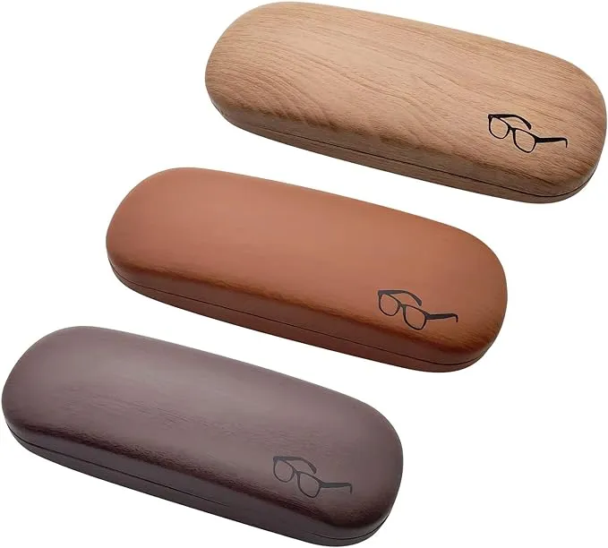 Hard Shell Glasses Case, Eye Glass Carry Case for Men Women, 3 Pack Eyeglass Sunglasses Cases