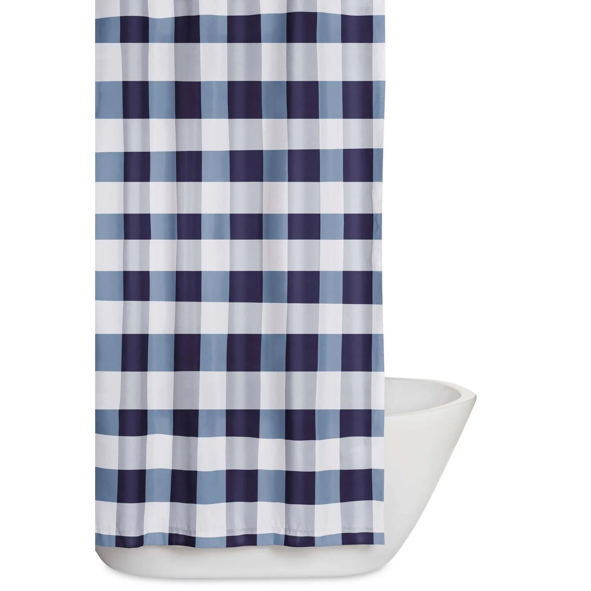 Truly Soft Everyday Buffalo Plaid Navy Shower Curtain