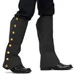  Black Faux Suede Steampunk Boots for Adults 