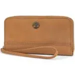 Timberland Nubuck Leather Zip-Around Wallet, Large, Grouse