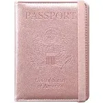 ACdream RFID Blocking Passport Holder Travel Wallet - Premium PU Leather Cover Passport Book with Card Holder, Pen Slot, Keep Organization, and Travel Essentials for Women and Men