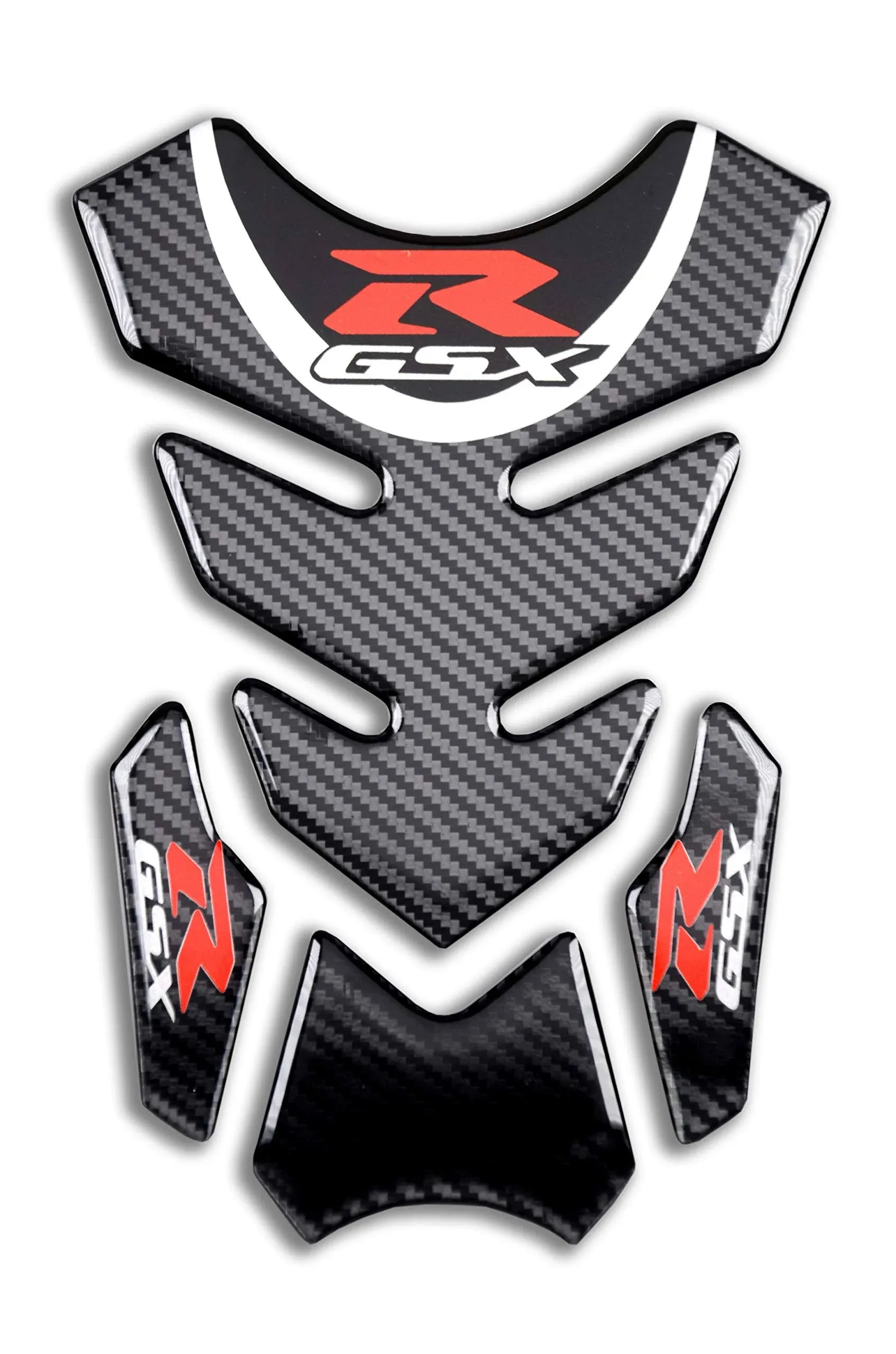 D-Power Real Carbon look Motorcycle Sticker Vinyl Decal Emblem Protection Gas...