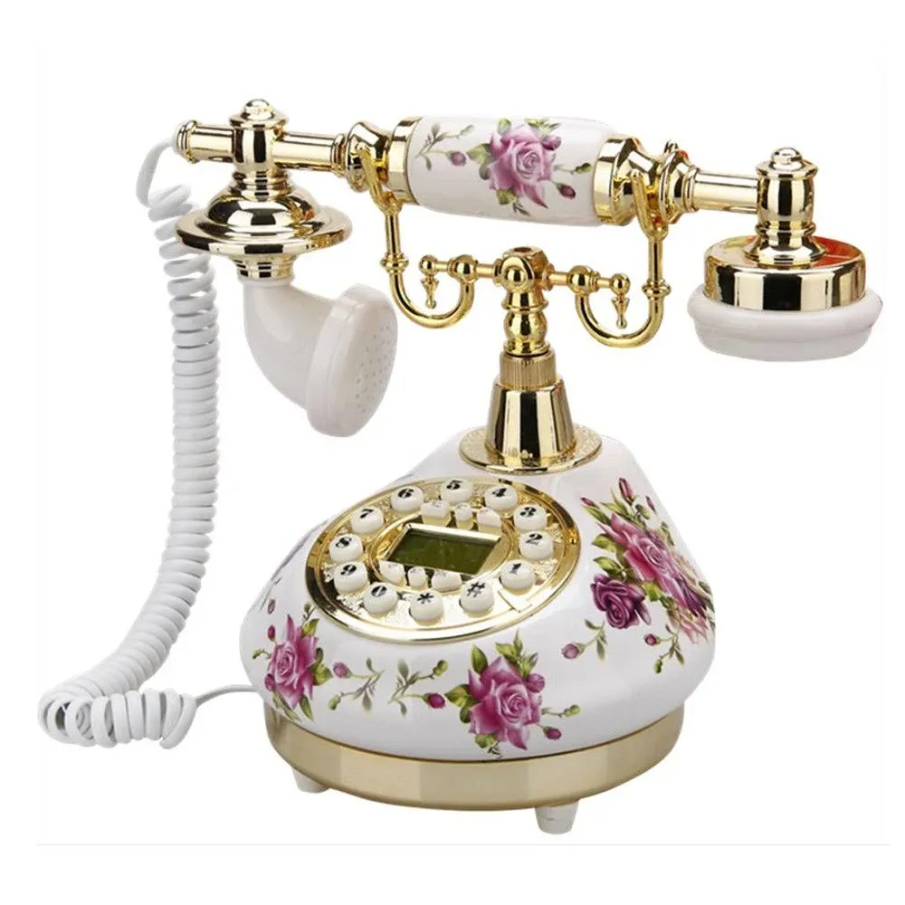 TelPal Retro Vintage Antique Telephone Old Fashioned with Push Button Dial for ...