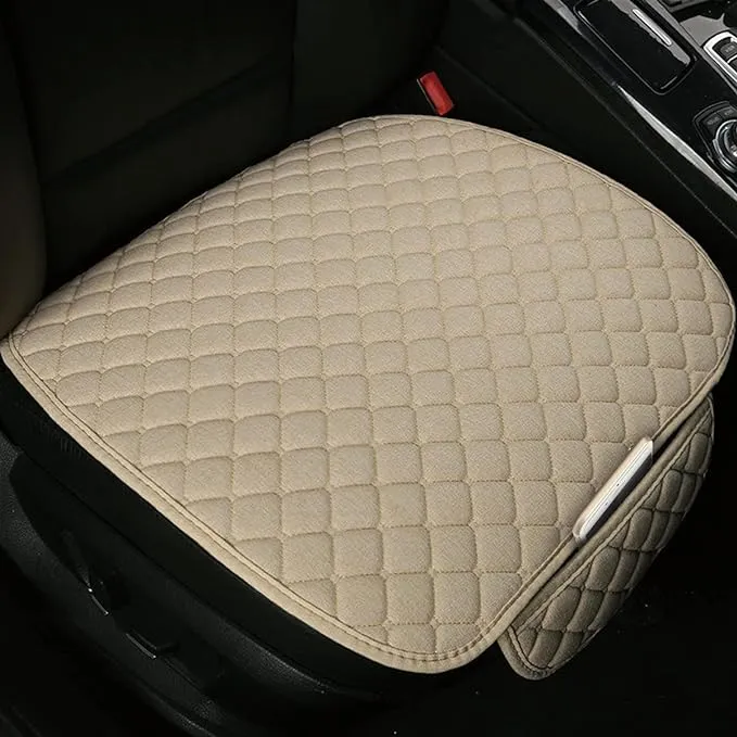 Car Seat Cover/Protector, Car Seat Cushion, Breathable, Comfort, Universal for Most Vehicles, Automotive Interior Seat Protector, Car Seat Cover for Men and Women (Beige)