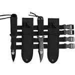 GASHER 2pcs Scuba Diving Knife Set with Leg Straps & Sheath, Razor Sharp - Lightweight Diving Equipment for Spearfishing, Snorkeling, Hunting, Rescue