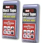 Reditape Pocket Duct Tape 2-Pack | 1.88 Inches x 5 Yards per Flat Pack (Twin Silver)