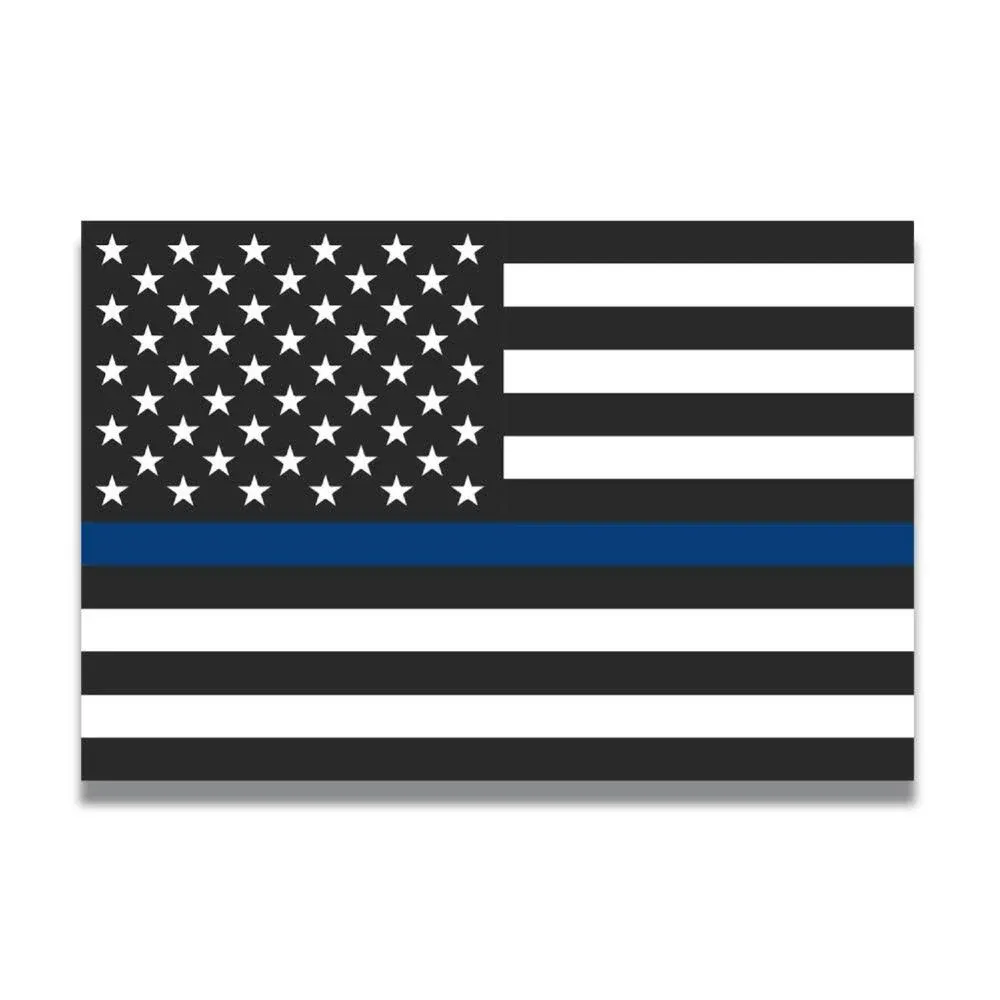 Magnet Me Up Thin Blue Line American Flag Magnet Decal