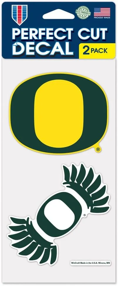 Oregon Ducks Set of 2 Die Cut Decals