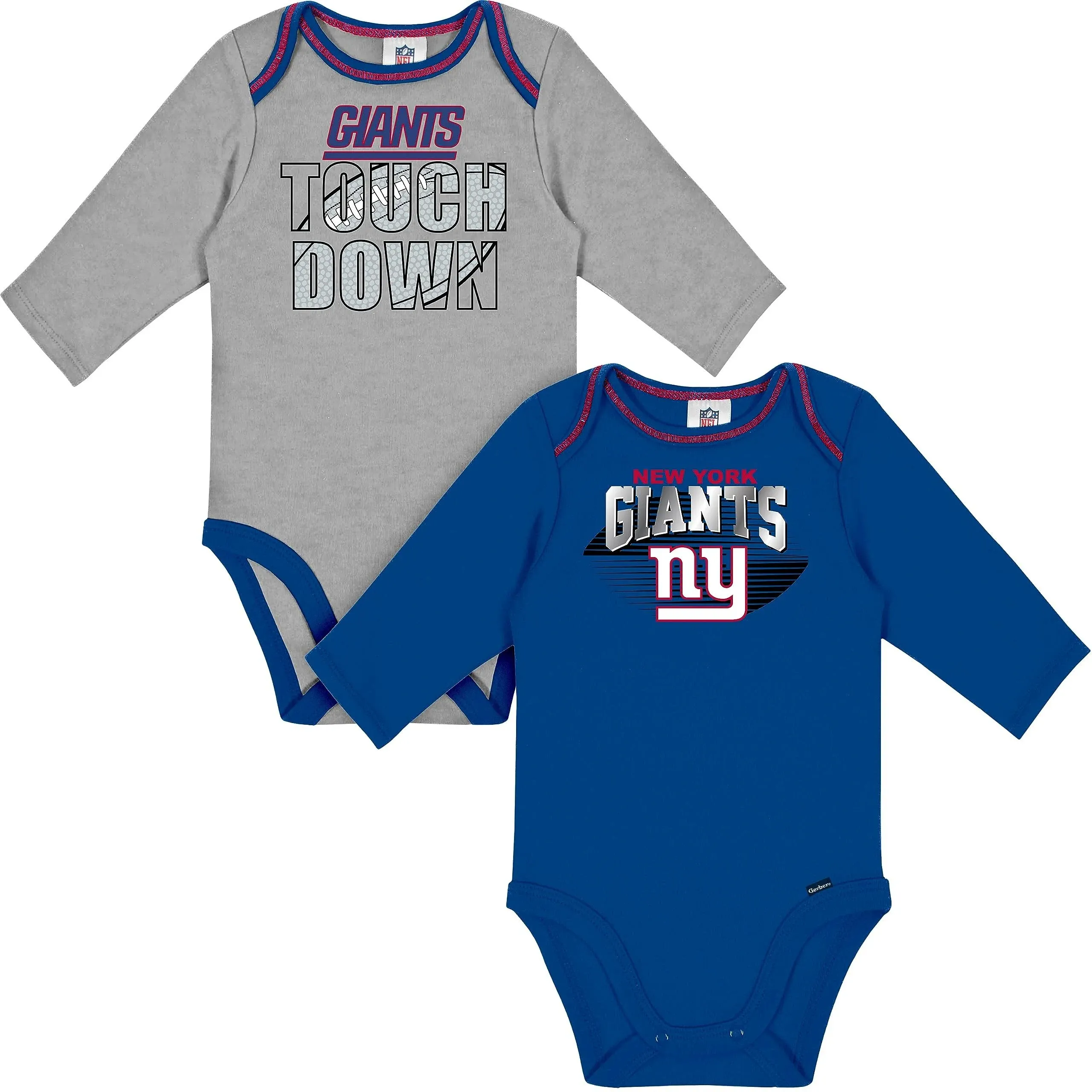 Gerber Baby NFL Team 2 Pack Long Sleeve Onesie Bodysuit