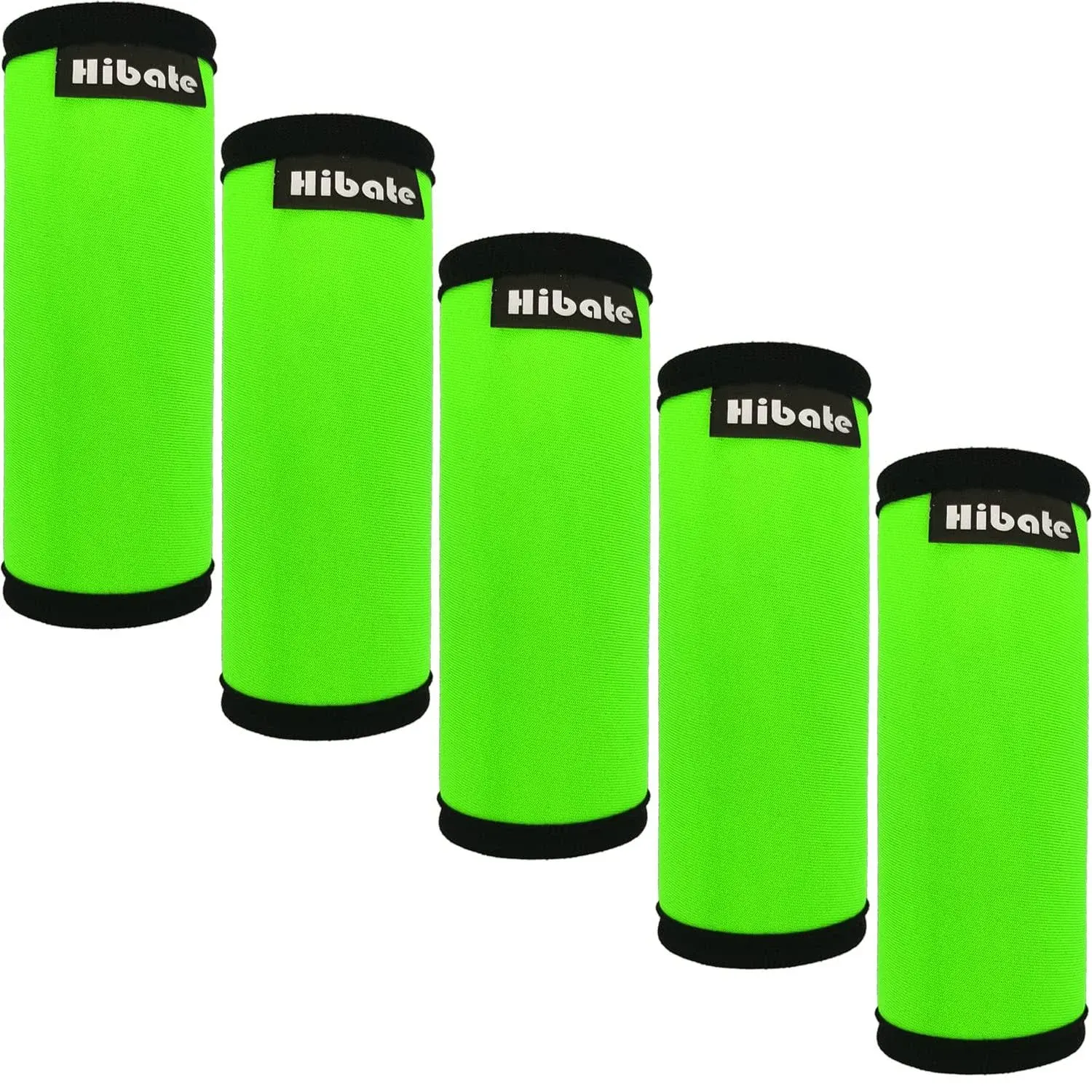 5pcs Neoprene Luggage Handle Wrap for Suitcase Identifier Luggage Makers Covers Wraps Travel Accessories - Fluorescent Green