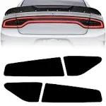 NDRUSH Blackout Taillight Vinyl Tint Film, Precut Overlays, Tail Light Wrap Cover Compatible with Dodge Charger 2015 2016 2017 2018 2019 2020 2021