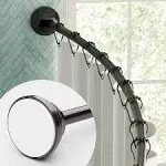 Zenna Home Aluminum Tension Curved Shower Curtain Rod