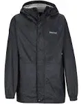 MARMOT KID&#039;S PRECIP ECO WATERPROOF RAIN JACKET   MSRP: $70   Black, XS NWT