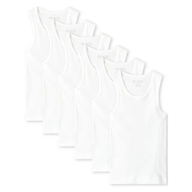 The Children's Place Boys Tank Top Undershirts, 6-Pack, Sizes Xs-xxl