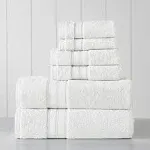 Modern Threads 6-Piece Spunloft Towel Set - White