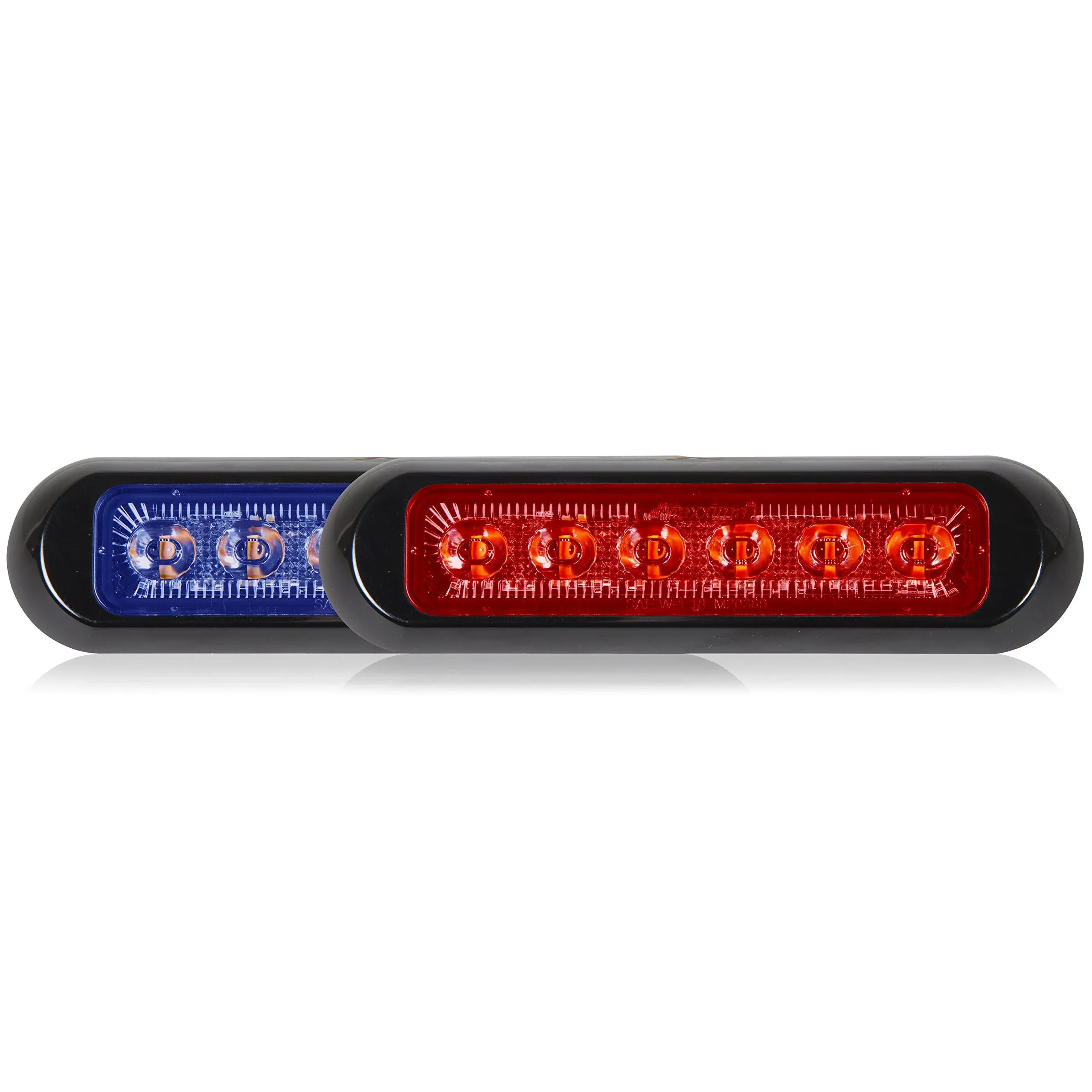 Maxxima M20389BRCL-DC Dual Color LED Blue / Red Clear Emergency Strobe