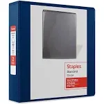 Staples 2" 3-Ring View Binder, D-Ring, Navy Blue (26445-cc)