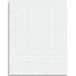 Better Office Products Graph Paper Pad, 8.5" x 11", 50 Sheets, Double Sided, White, 4x4 Blue Quad Rule, Easy Tear, Grid Paper, Graph Paper