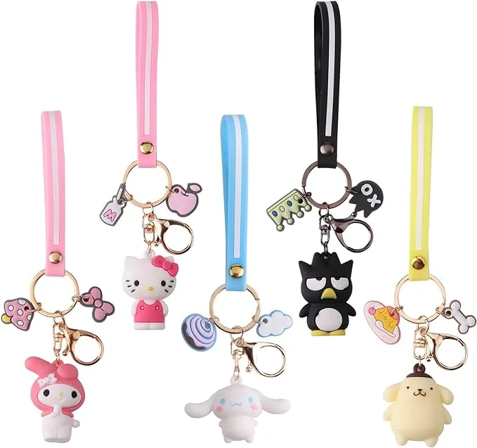 Cute Keychains for Girls,Kawaii Car Keychain Accessories,Key Purse Handbag Charms for Women