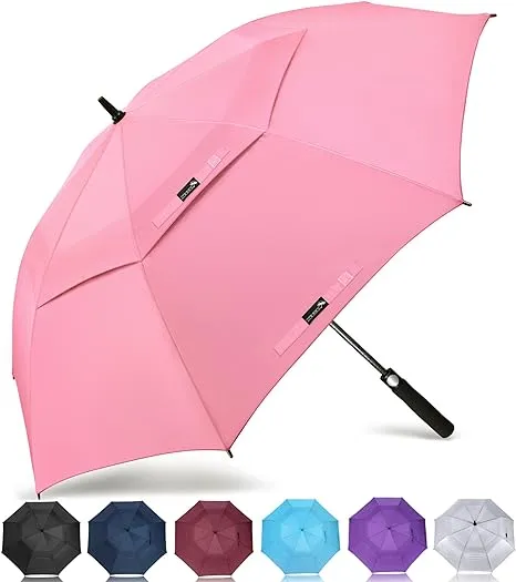 ZOMAKE Golf Umbrella 54/62/68 inch, Large Windproof Umbrellas Automatic Open Oversize Rain Umbrella with Double Canopy for Men - Vented Stick