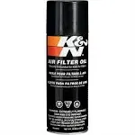 K&N Air Filter Oil: Aerosol; Restore Engine Air Filter Performance and Efficiency, 99-0516, 347g(12.25 Oz)