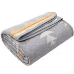 ACUSHLA Merino Wool Blanket - Warm Thick Washable Large Outdoor Camping Sleeping Throw Blanket All Weather, Morocco Grey 79x63