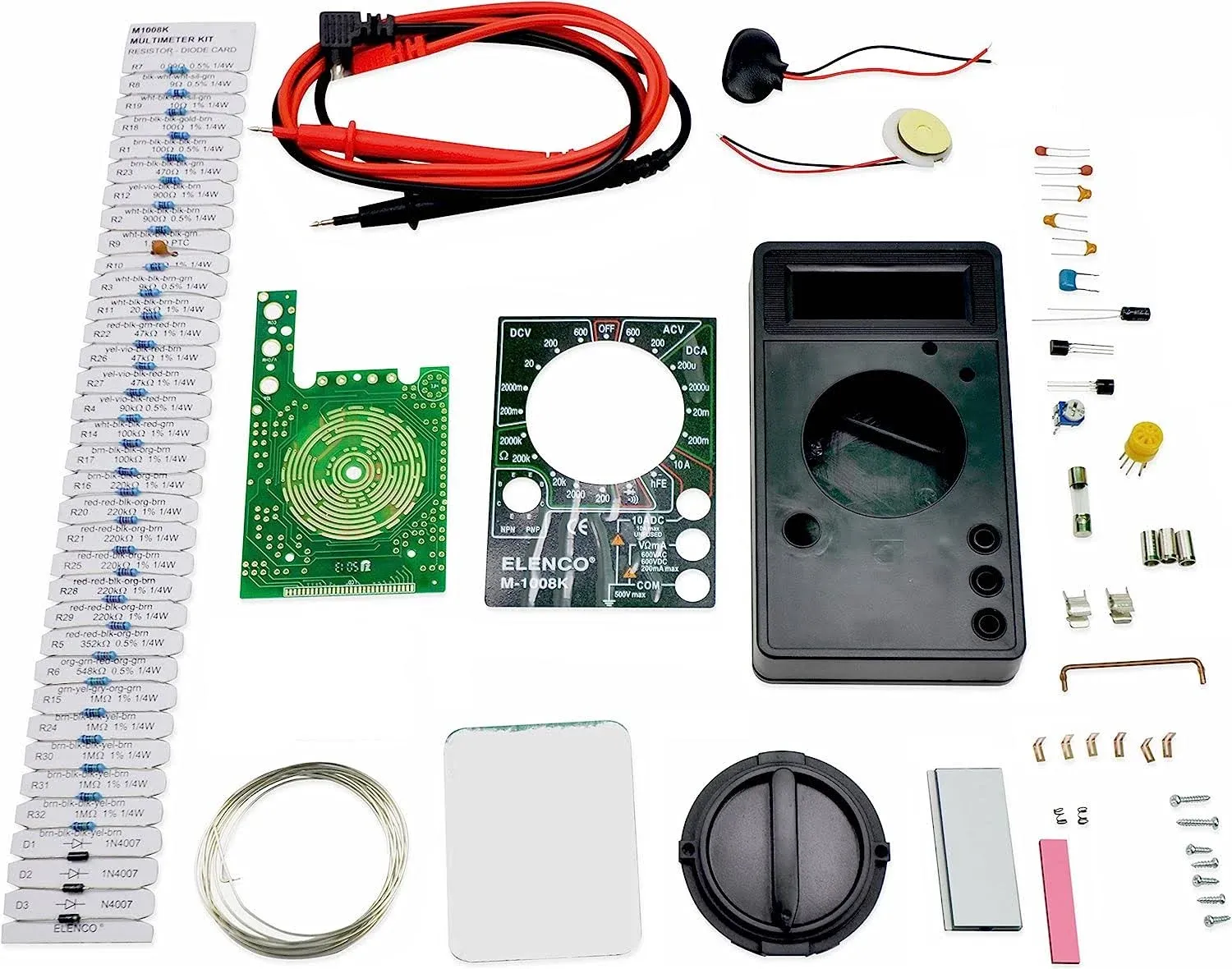 Elenco Digital Multimeter Solder Kit M-1008K