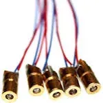 Envistia 5pcs 650nm 6mm 5V 5mW Red Laser Diode Module