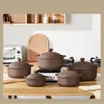 Natural Terracotta Casserole with Lids