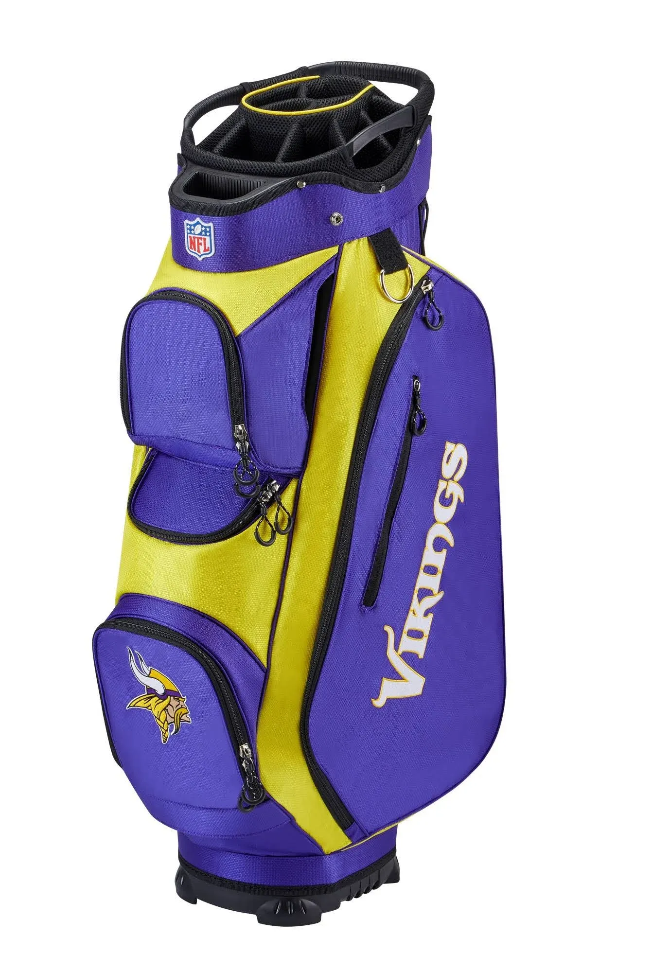 WILSON NFL CART GOLF BAG, MINNESOTA VIKINGS *DISTRESSED PKG