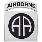 82nd Airborne Division Officially Licensed Metal Car Emblem Crome