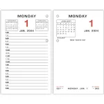 AT-A-GLANCE Daily Loose-Leaf Desk Calendar Refill, 3-1/2&#034; x 6&#034;, 2024, E01750