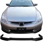 FREEMOTOR802 Compatible with 2003-2005 Honda Accord Sedan Front Bumper Lip, TR Style Unpainted Black Polyproplyene Spoiler Guard Splitter Valance