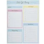 Graphique Get Busy Large Notepad, “Let’s Get Busy” Notepad with 150 Tear-Off Sheets and 4 Blank Lists Per Page, Perfect for Planning your Day, Groceries, Notes, and More, 6" x 8"