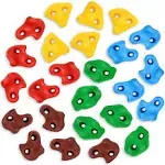 Kids Rock Climbing Holds Outdoor Toys Play Set Training Wall Hangboard 25pcs