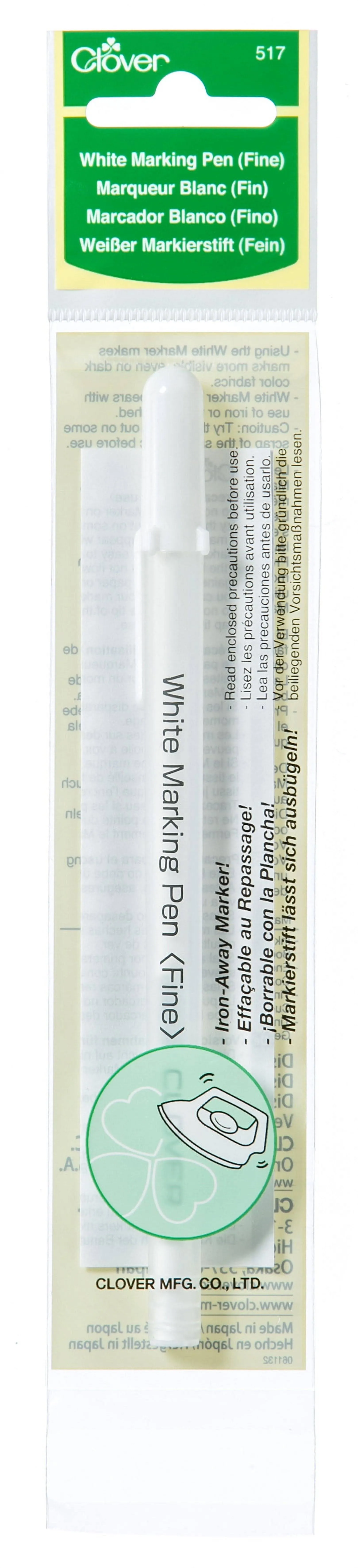 Water Soluble or Iron Off Marking Pen White