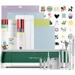 Cricut Explore Air 2 Starter Bundle - Includes 50 images & 10 fonts, Materials, Tool Set, Trimmer, Transfer Tape, Machine Mats & TrueControl Knife, Emerald