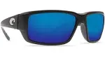 Costa Del Mar Sunglasses - Black Frame - Polarized Fantail - Matte Black - Blue Mirror Lens