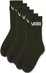 Vans Kids Classic Crew 3-Pack Socks - Black Shoe Size 10-13.5