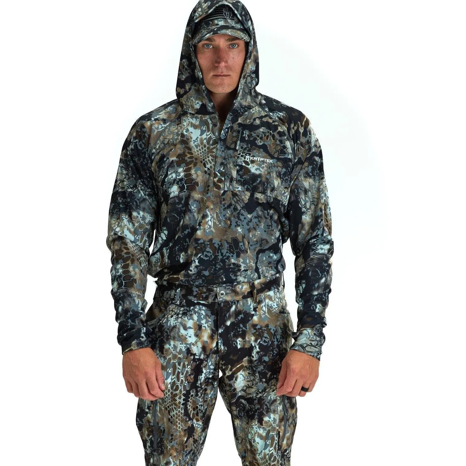 Kryptek Men's Sonora Hooded, Lightweight Sun Protective Hot Weather Hunting Shirt