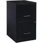 Scranton & Co Metal 2 Drawer Letter File Cabinet in Black