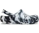 Crocs Classic Marbled Clog - Kids' Black/White, 6.0