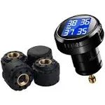 TPMS Wireless Tire Pressure Monitoring System with 4 External Cap Sensors VESAFE