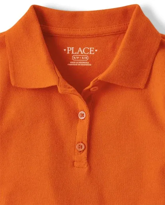 Girls Uniform Pique Polo - Orange