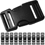 Buckles for 1 inch Wide Webbing Straps Quick Side Release Buckle 10 set and T...