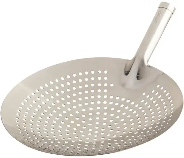 Winco SC-12 Round Stainless Steel Skimmer 12"