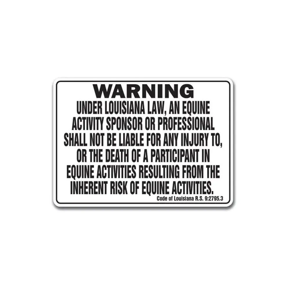 Signmission WS-P-1824-Louisiana 18 x 24 in. Louisiana - Activity Liability ...