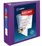 Avery 3" Heavy-Duty View Binder with Locking One Touch EZD Rings, Purple