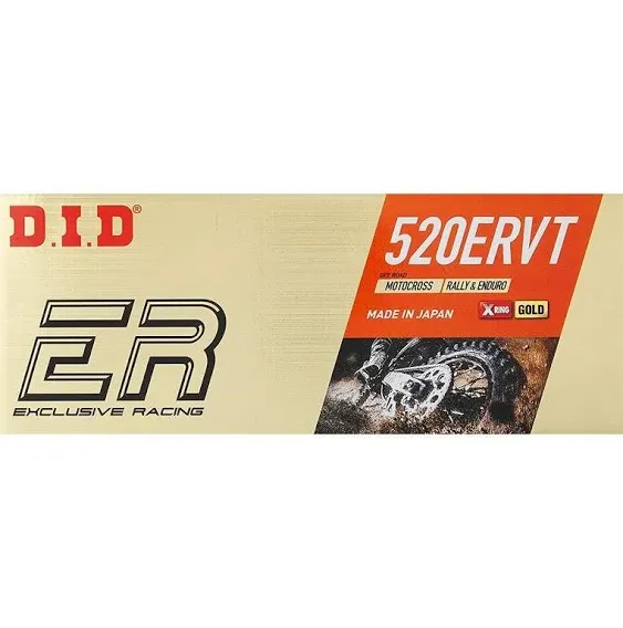 Did Chain 520ERVT120FB 520 ERVT Racing Chain - 120 Links - Gold-Black