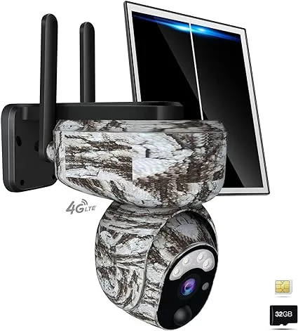 Vyze-Link 4G LTE Cellular Security Camera, Outdoor Wireless Solar Cameras with S